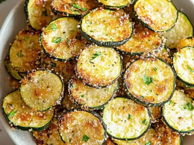 Vegan Crispy Oven-Baked Zucchini Chips Recipe