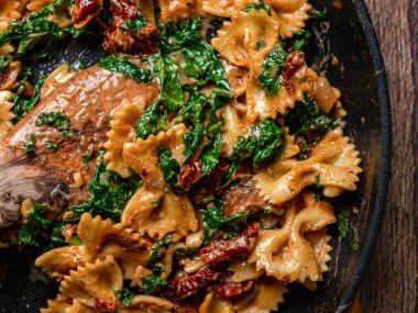 vegan creamy sun-dried tomato pasta recipe