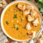 vegan garlic chickpea soup
