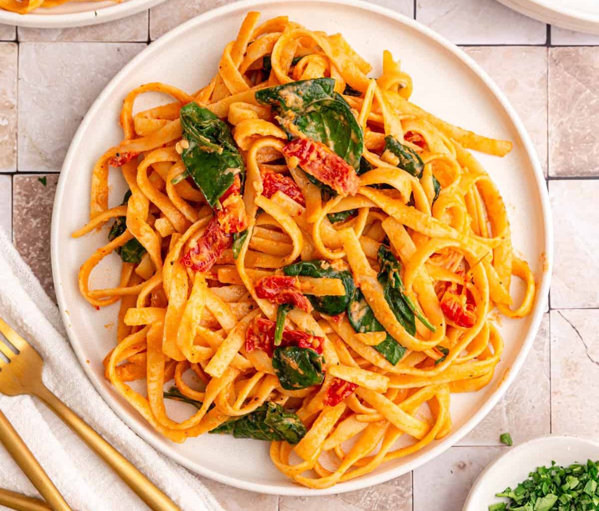 Vegan Sun Dried Tomato Pasta recipe